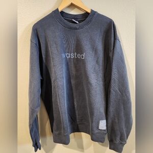 Wasted Collective Crewneck Sweatshirt L~Unisex~Large~Blue 100% Cotton~Streetwear